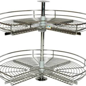 Stainless Steel Modern Three Fourth Carousel Corner Unit