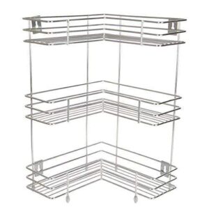 Kitchen Steel Corner Rack Embassy L-Shaped Corner Stand, Triple (3-Tier)