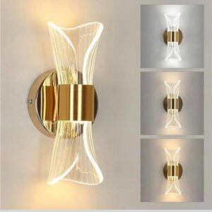 Acrylic 10Watt Curvy Style 3 Color LED Wall Light for Living Room