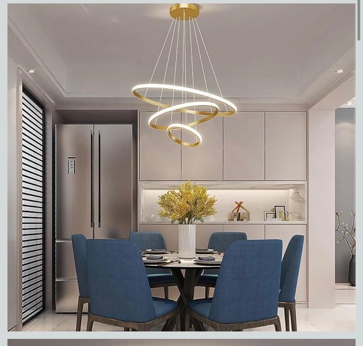 3 Ring Modern LED Chandelier Ceiling Lamp - Image 2
