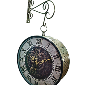 Vintage Gear Print Wall Clock