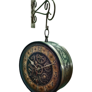 Vintage Gear Print Wall Clock