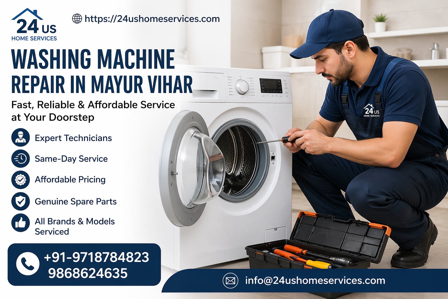 Washing Machine Repair in Mayur Vihar – Reliable & Quick Service