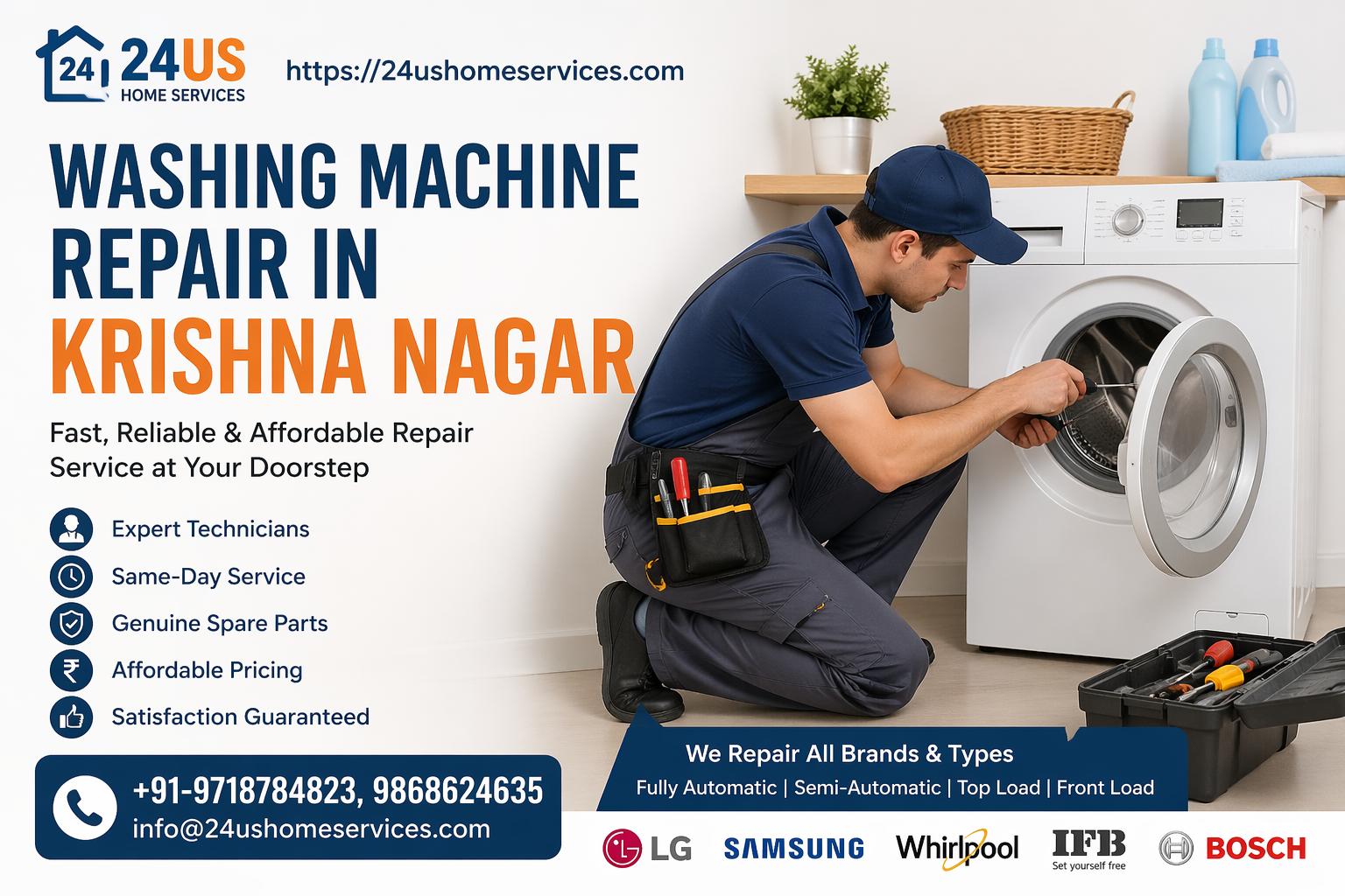 Washing Machine Repair in Krishna Nagar – Reliable & Affordable Service
