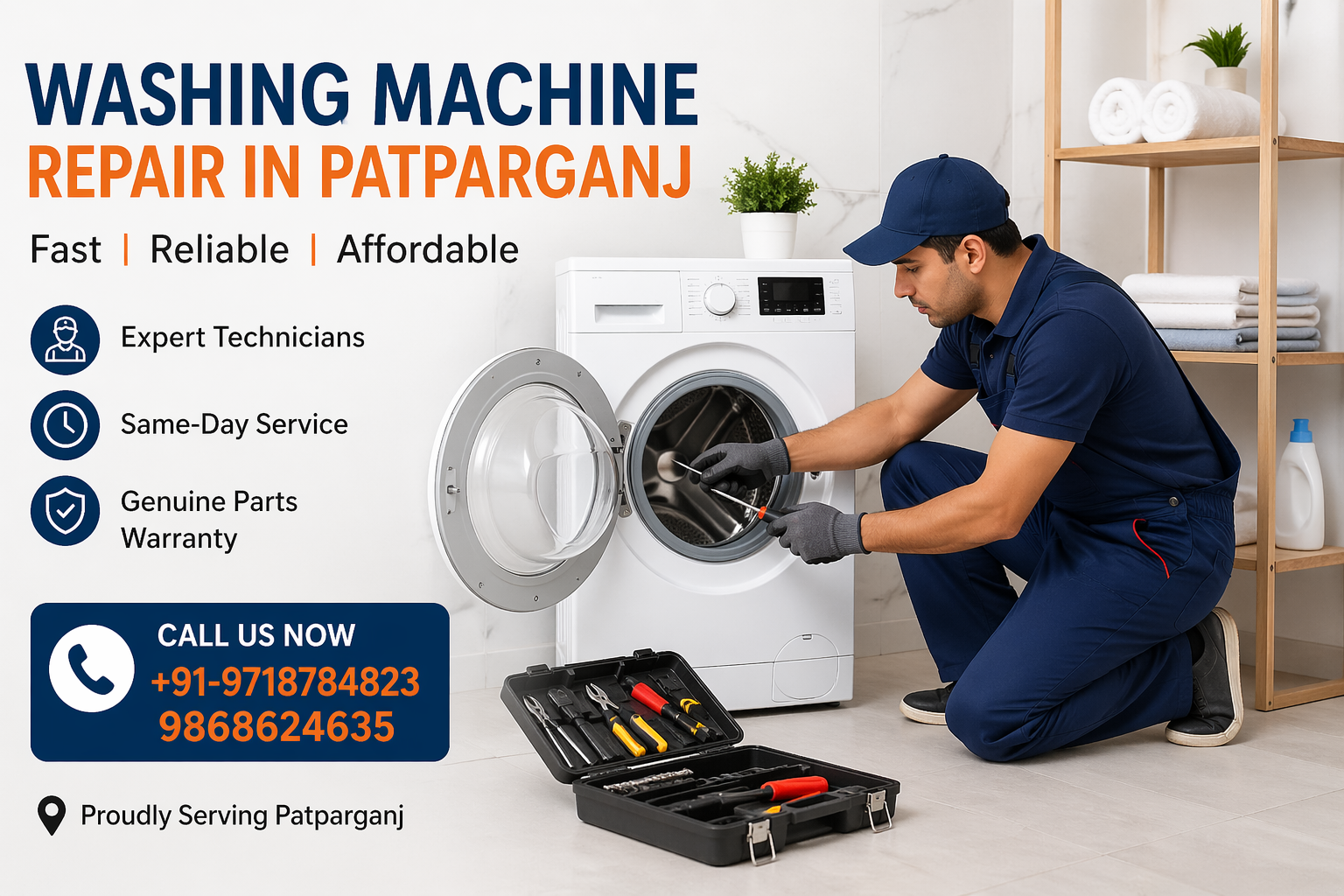 Washing Machine Repair in Patparganj – Trusted & Quick Service