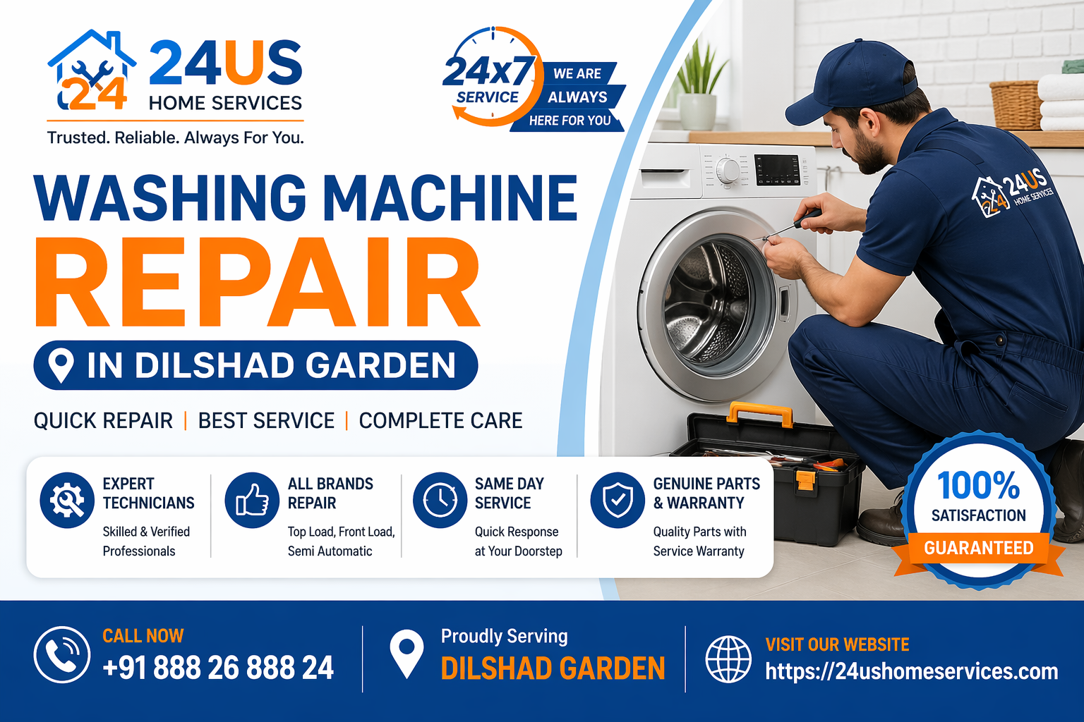 Washing Machine Repair in Dilshad Garden – Reliable & Fast Service at Your Doorstep
