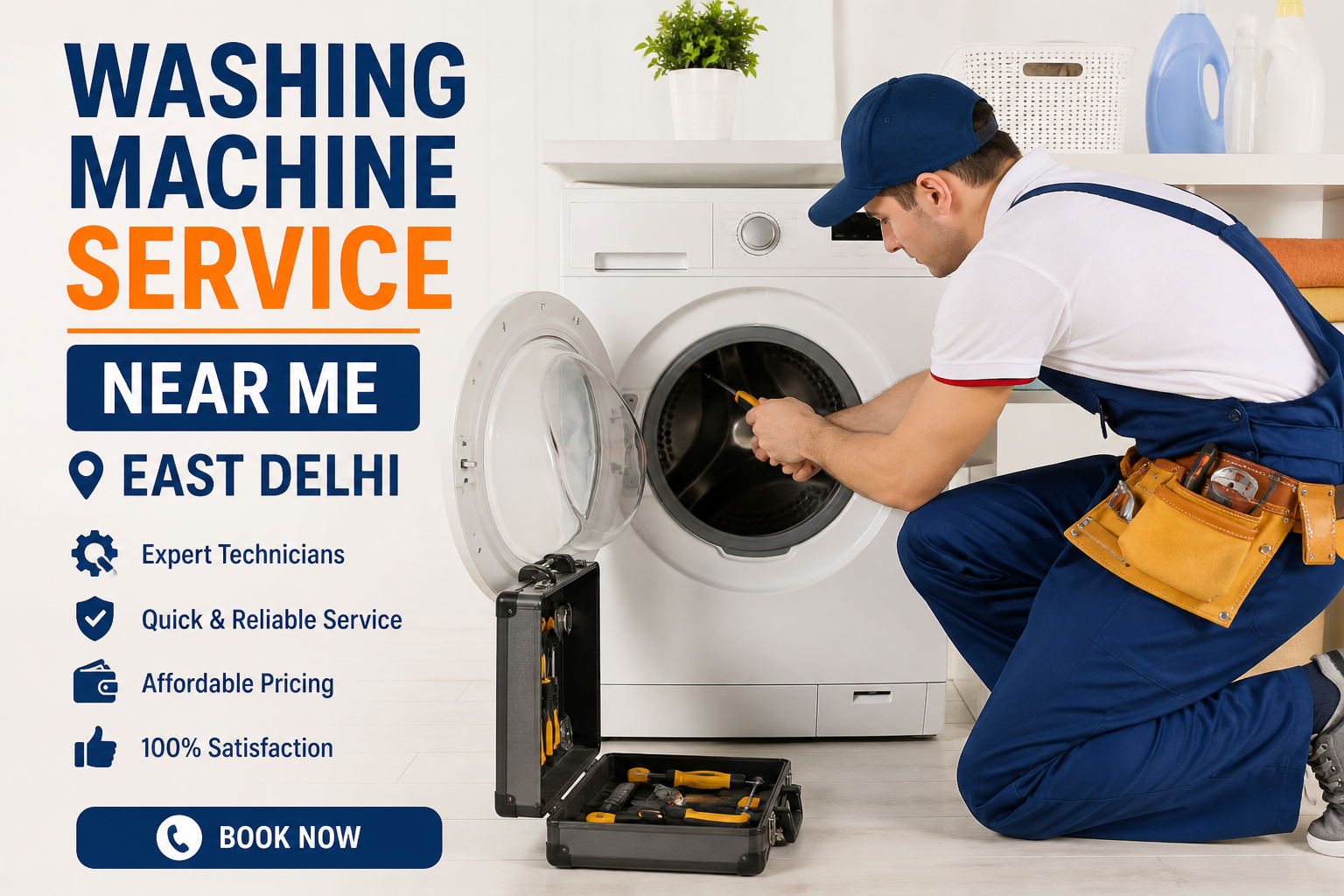 Washing Machine Service Near Me East Delhi – Fast & Reliable Home Repair Solutions