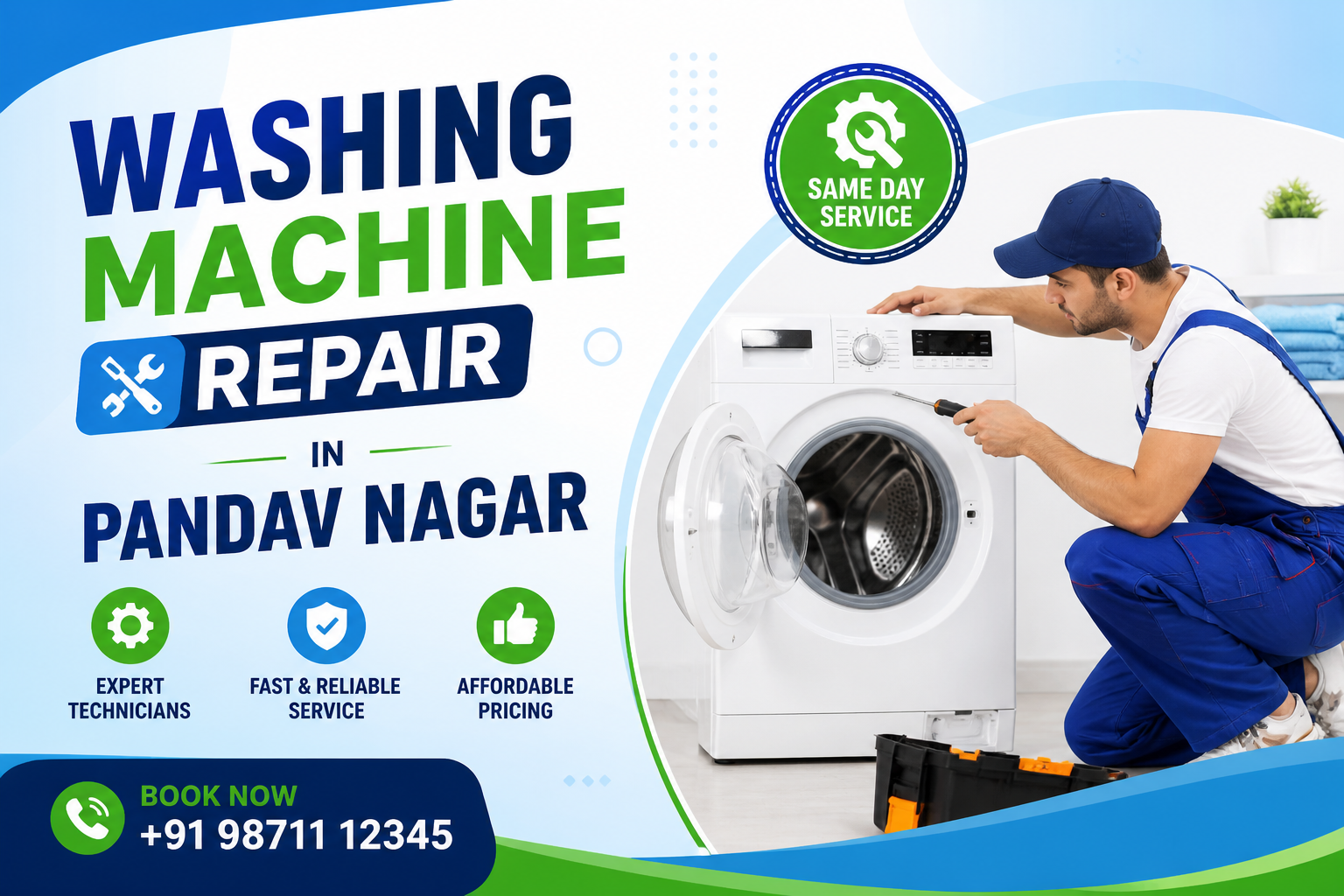 Washing Machine Repair in Pandav Nagar – Fast & Trusted Service