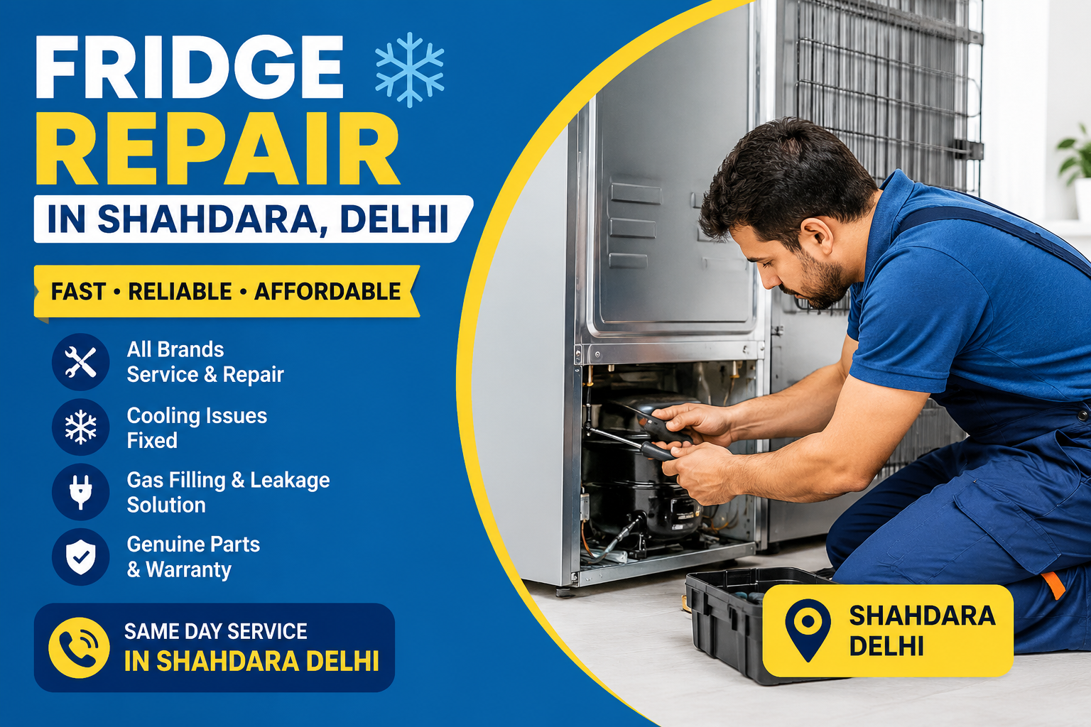 Fridge Repair in Shahdara Delhi – Fast & Affordable Service at Your Doorstep