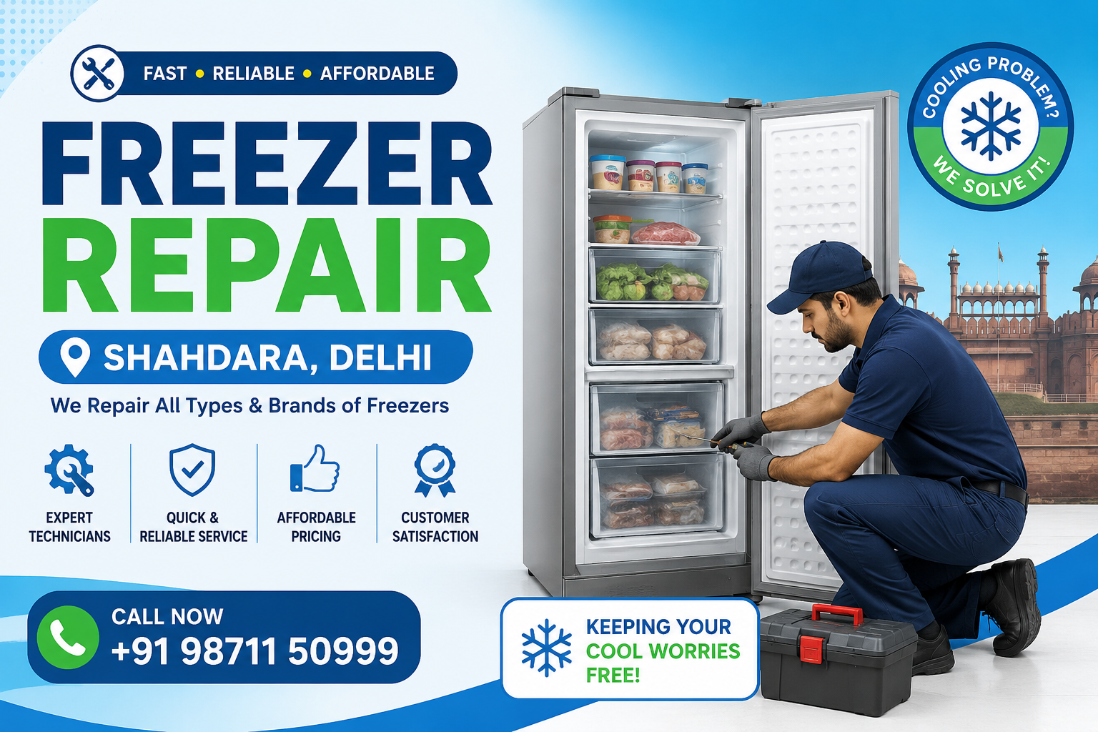 Freezer Repair Shahdara Delhi – Fast, Reliable & Affordable Home Service