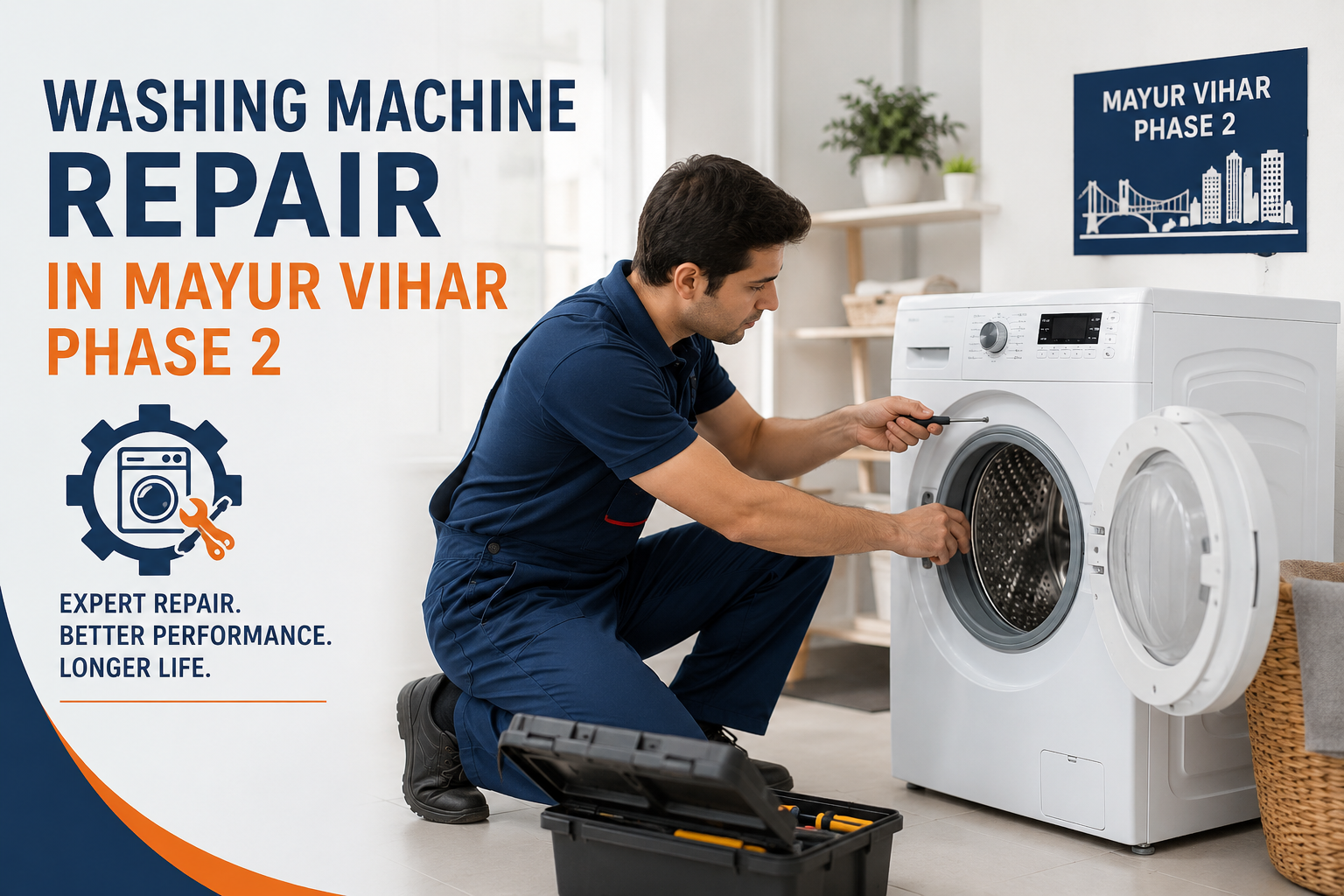 Washing Machine Repair in Mayur Vihar Phase 2 – Fast & Affordable Services