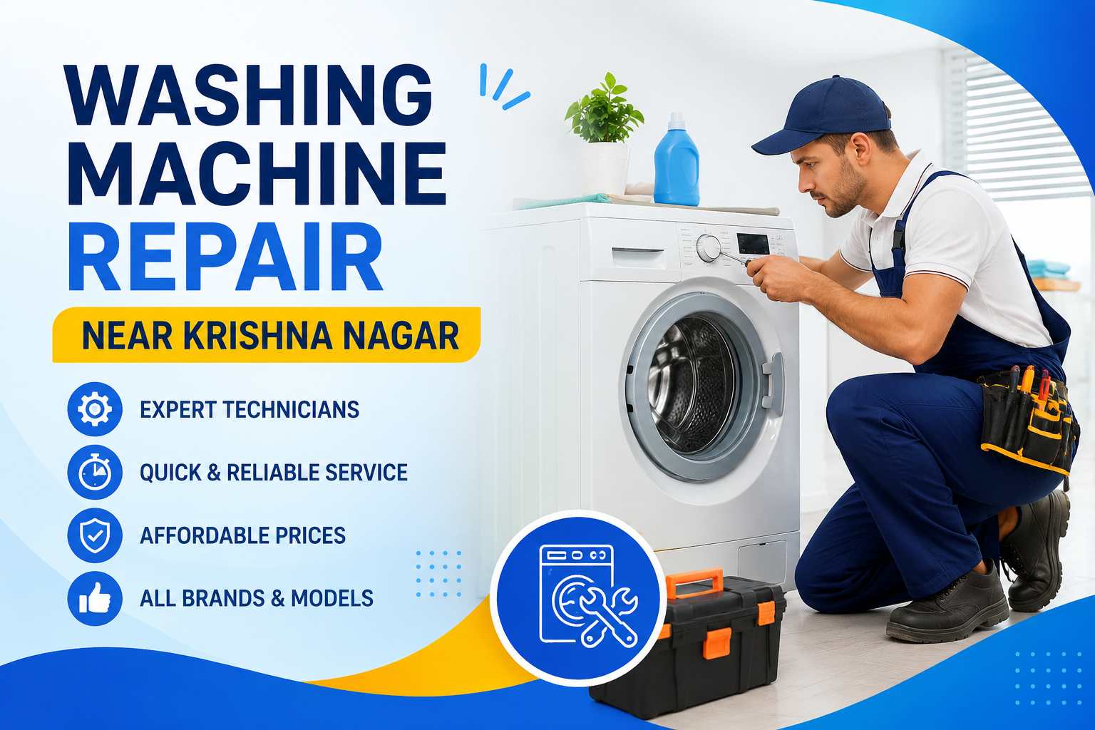 Washing Machine Repair Near Krishna Nagar – Fast & Affordable Home Service