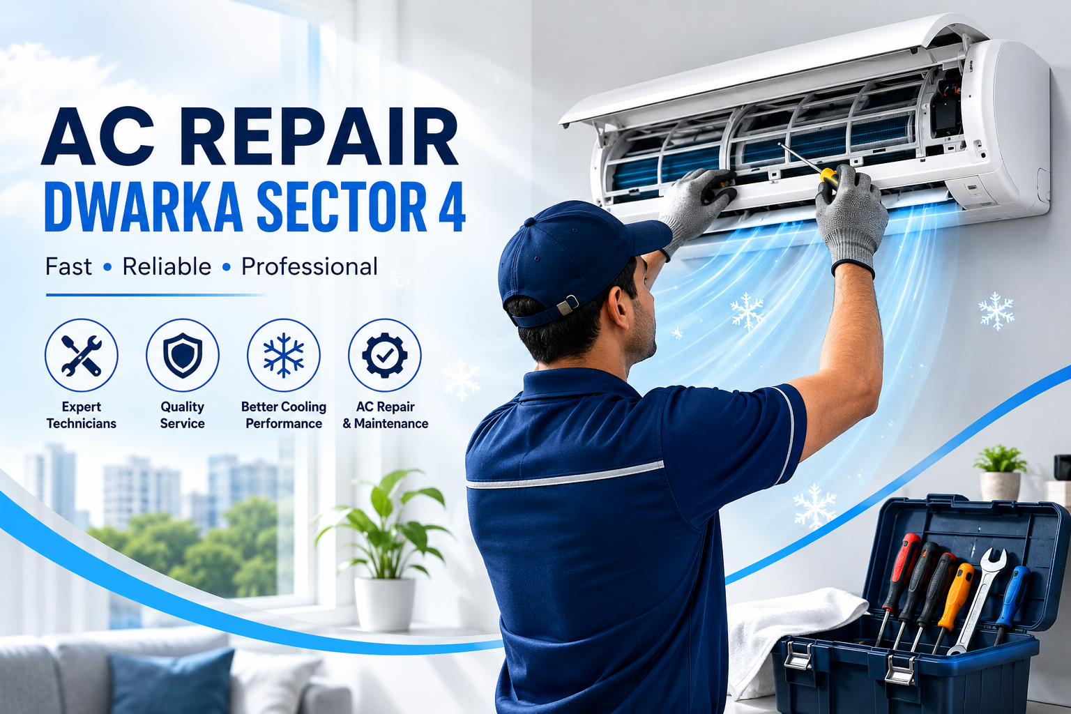 AC Repair Dwarka Sector 4 – Fast, Affordable & Professional AC Services