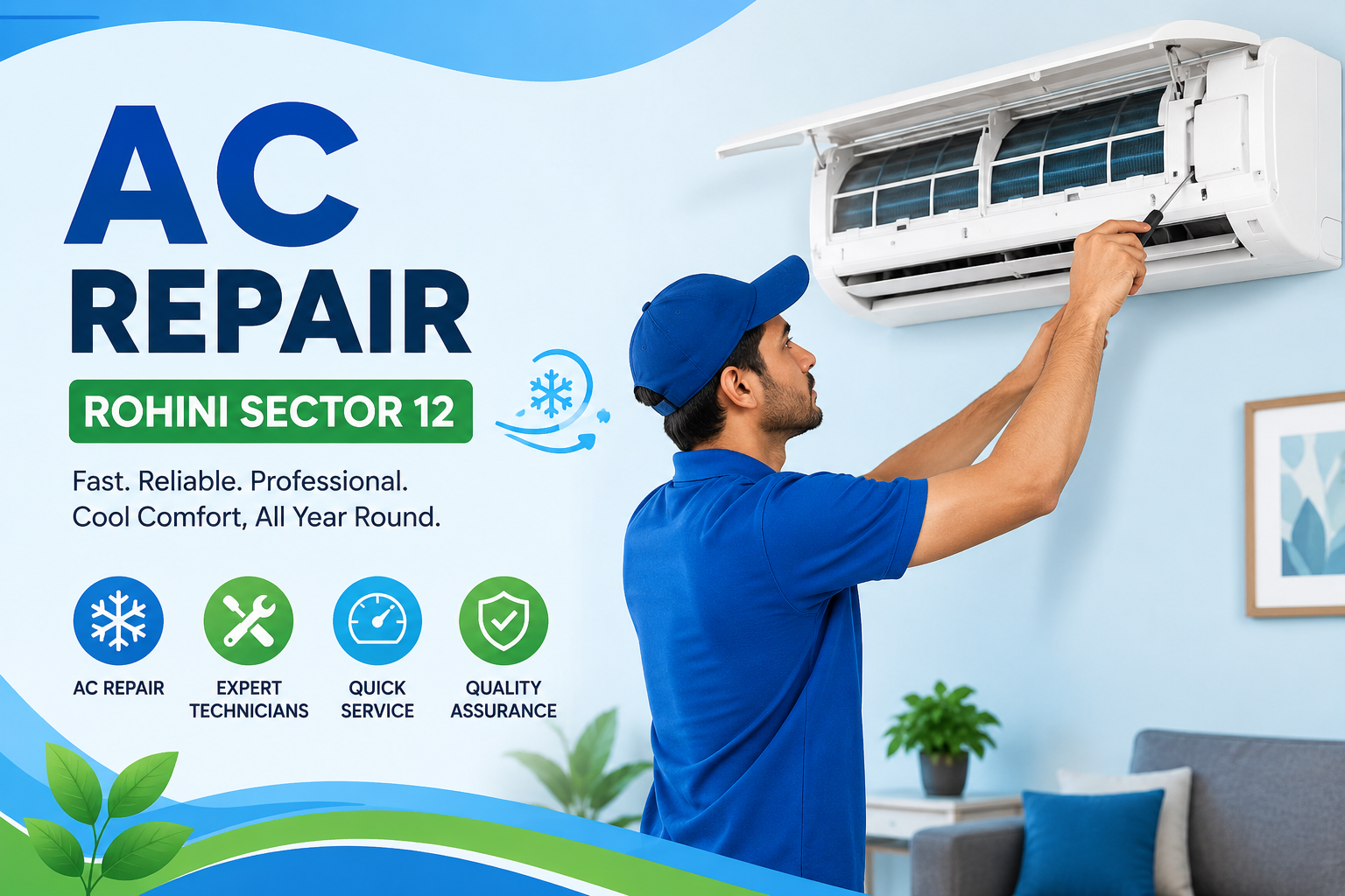 AC Repair Rohini Sector 12 – Fast & Reliable Cooling Solutions